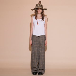 my beautiful landlet<br>COTTON TWEED TUCK WIDE PANTS