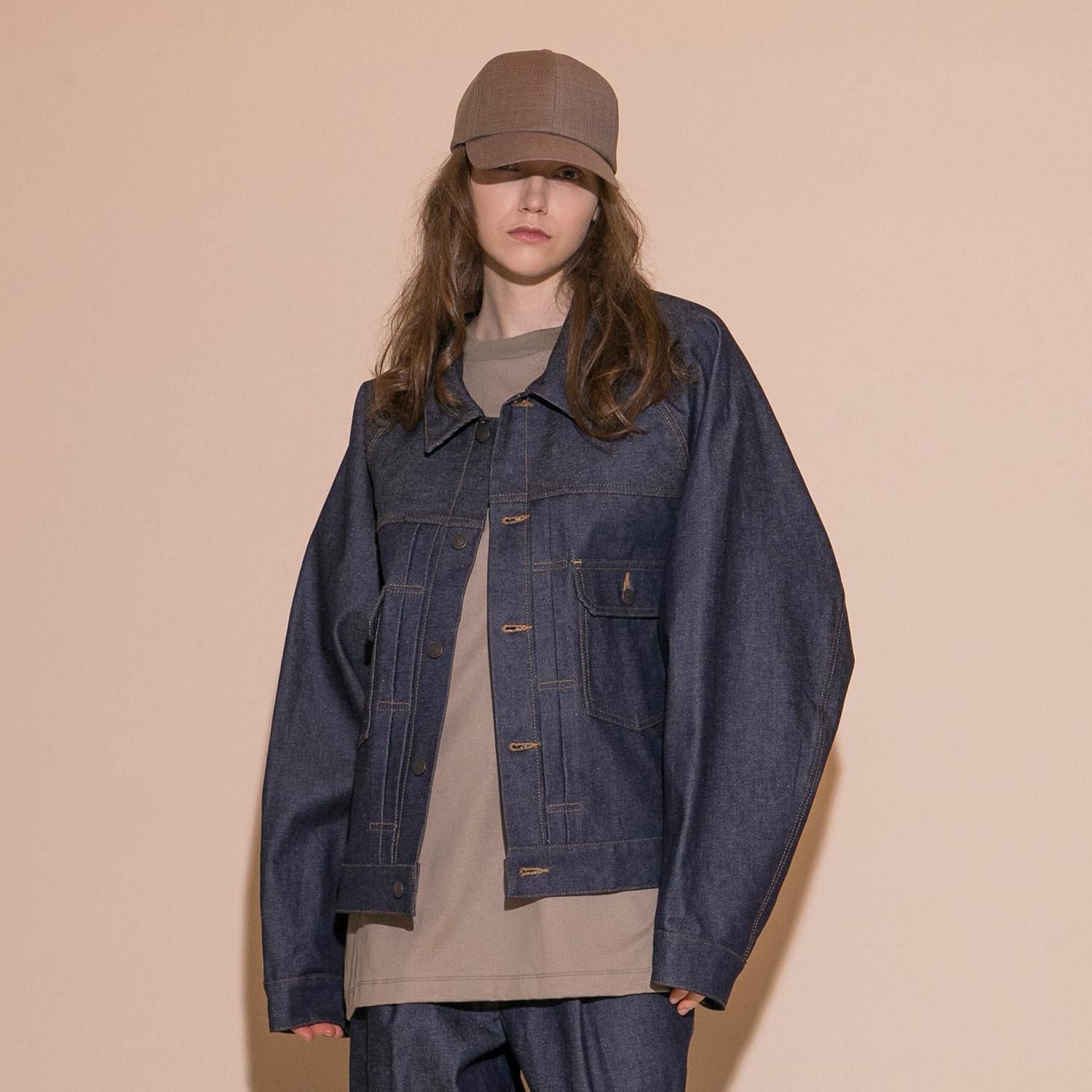 mybeautifullandlet リジッドデニムラングランビッグジャケット my beautiful landlet - Wallace & Murron Online Shop