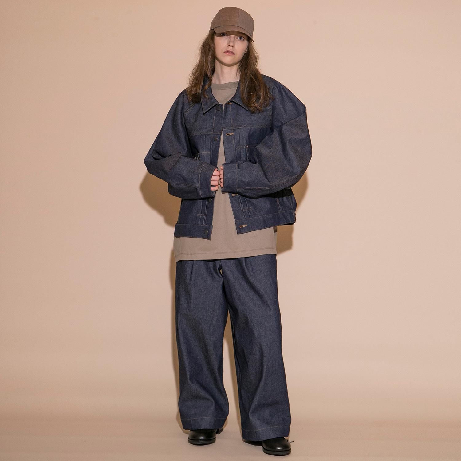 mybeautifullandlet リジッドデニムラングランビッグジャケット my beautiful landlet - Wallace & Murron Online Shop