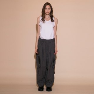 my beautiful landlet<br>TROPICAL CLOTH WIDE CARGO PANTS