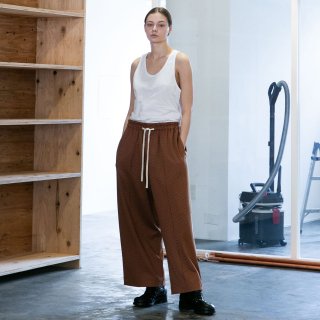 my beautiful landlet<br>JACQUARD CHECK JERSEY WIDE EASY PANTS