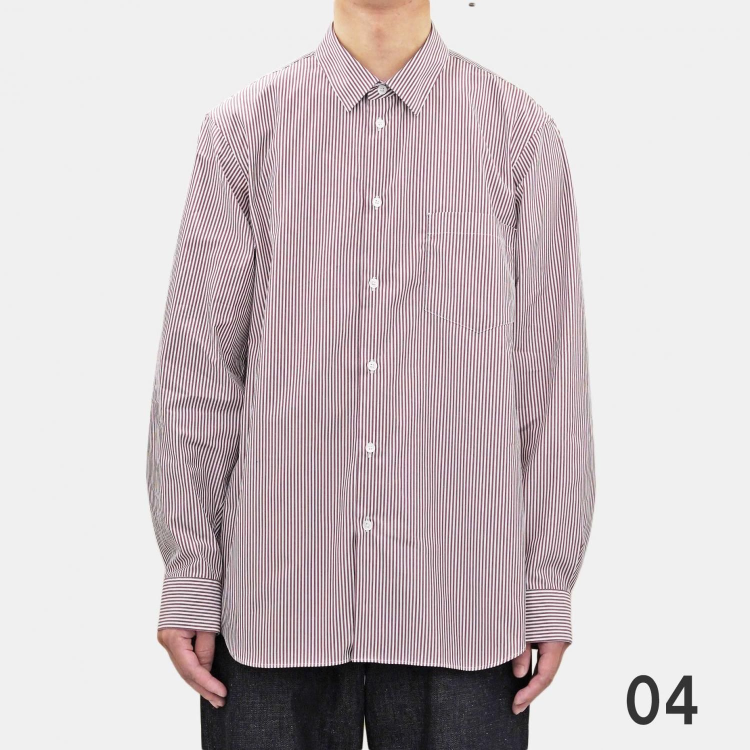 ATON / GIZA STRIPE STANDARD SHIRT