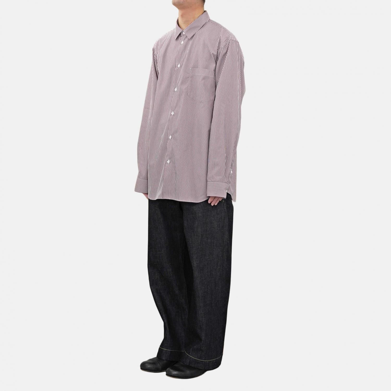 ATON エイトン Giza Stripe Standard Shirt ATON Giza Stripe Standard Shirt／エイトン シャツ｜Yahoo