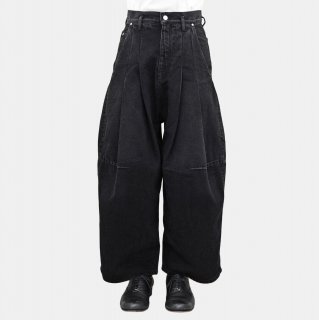 SHINYAKOZUKA<br>WASHED ORDINARY CITY BAGGY - BLACK