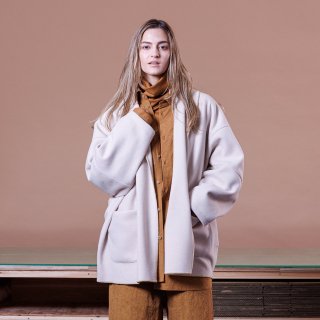 VOAAOV<br>NEEDLE BLANKET Shawl Collar Jacket