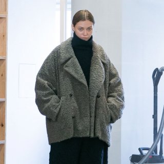 my beautiful landlet<br>FAUX ALPACA OVERSIZE PEA COAT