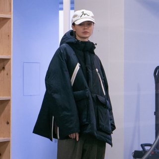 my beautiful landlet<br>NYLON DOWN ANORAK HOODIE