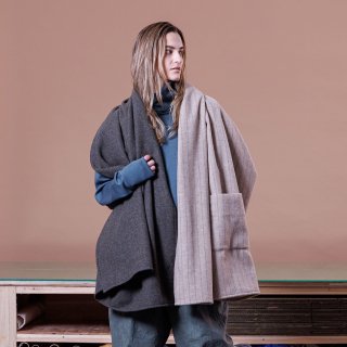 VOAAOV<br>RECYCLE WOOL Blanket Shawl