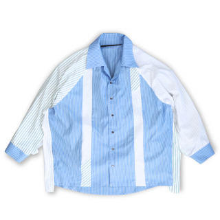my beautiful landlet<br>POPLIN STRIPE RAGLAN OVERSIZE SHIRT