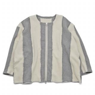 my beautiful landlet<br>NAPPING BRUSHED FRENCH TERRY ZIP STRIPE