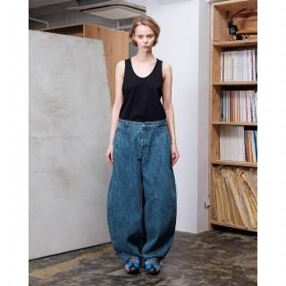 VOAAOV<br>RANDOM CRUNCH DENIM Wide Tapered Pants - used