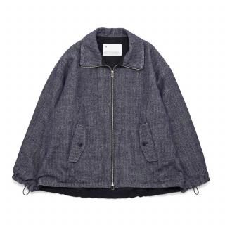 VOAAOV<br>WOOL LINEN HERRINGBONE Blouson