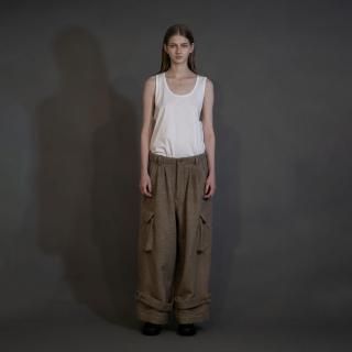 my beautiful landlet<br>ALPACA SHAGGY WIDE CARGO PANTS