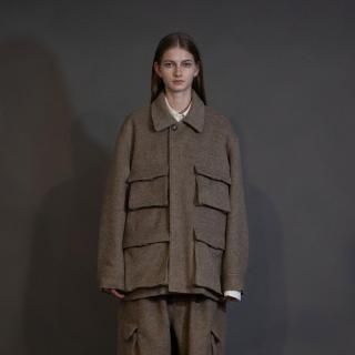 my beautiful landlet<br>ALPACA SHAGGY COVERALL JACKET