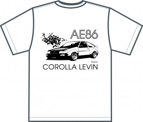 商品番号602】インパルスオリジナルTシャツ(AE86)BP白 KIDS/子供用 