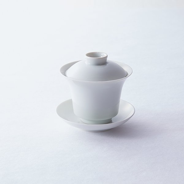 蓋付小器 白瓷（台皿付） - 京都の陶器・清水焼の専門店 / 東哉(とうさい)