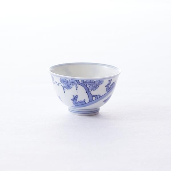 名作 煎茶碗 染 松下鹿苑 - 京都の陶器・清水焼の専門店 / 東哉(とうさい) アンティーク雑貨
