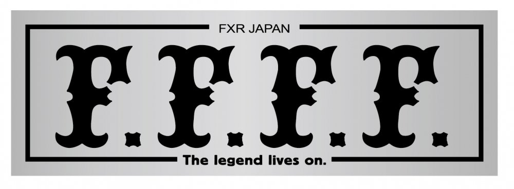 FXR JAPAN×EVILACT F.F.F.F. Chrome sticker silver×black  L