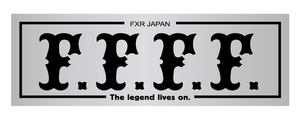 FXR JAPAN×EVILACT F.F.F.F. Chrome sticker silver×black S