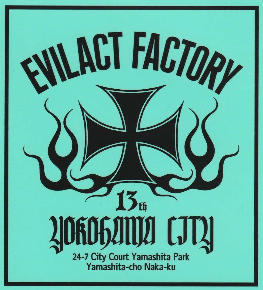EVILACT Factory 13th anniversary sticker / turquoise blue【予約は終了しました】