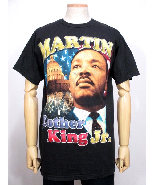 Martin Luther King Jrキング牧師×マルコムXプリントTシャツ 90年代 