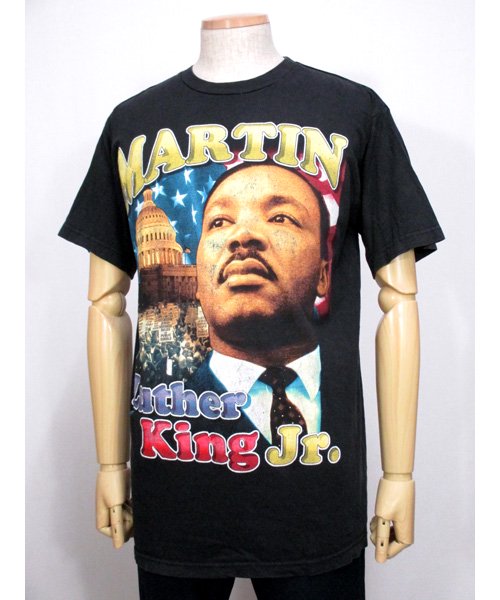 Martin Luther King Jrキング牧師×マルコムXプリントTシャツ 90年代 