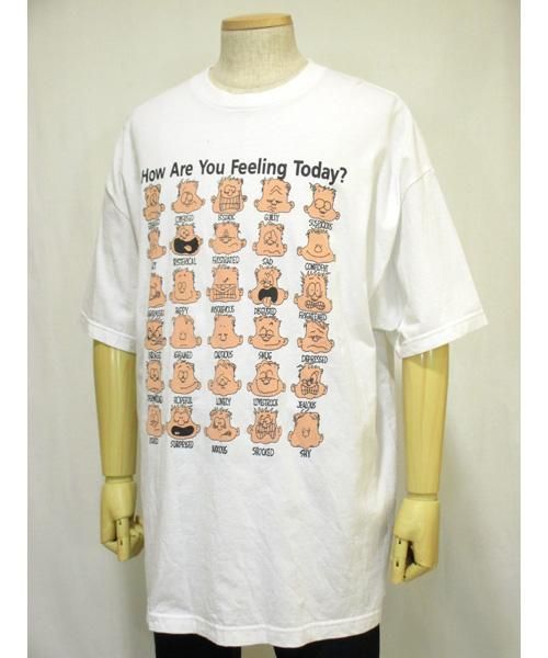 顔プリント Tシャツ ホワイト 顔プリント Tシャツ ホワイト アラキ araki クロスステッチ