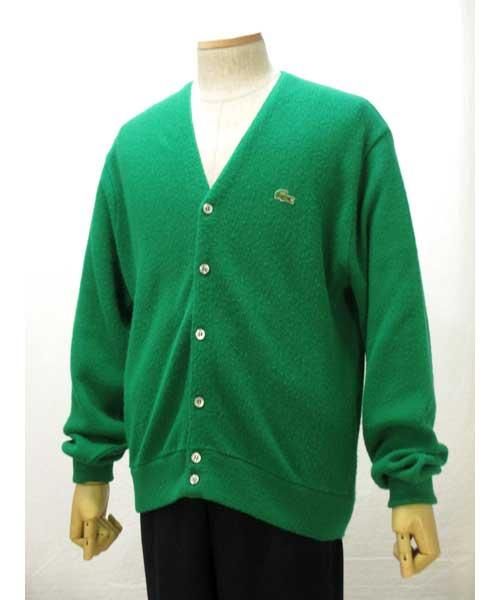 IZOD LACOSTE 80´sUSA製カーディガン 緑-