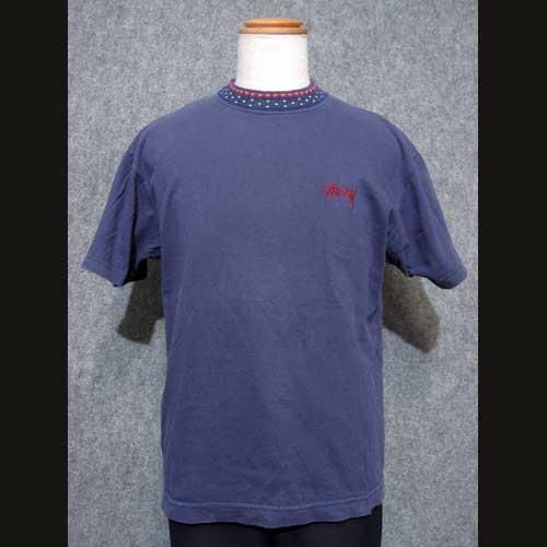 vintage USA製 stussy 黒タグ logo design tee-