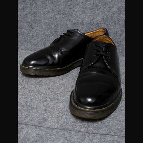 古着 ドクターマーチン黒レザーシューズ1461・3ホール英国製Dr.Martens 27.5センチ程度 - 古着 通販 ビンテージ Chum online shop 古着屋 チャム