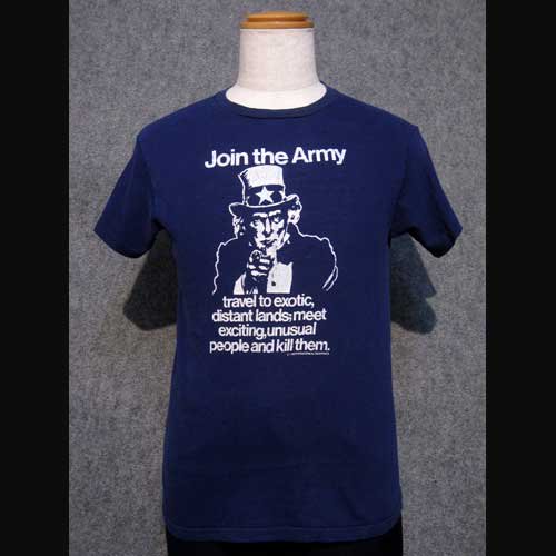 古着 Uncle SamアンクルサムTシャツ紺・70~80年代 Mサイズ - 古着 通販 