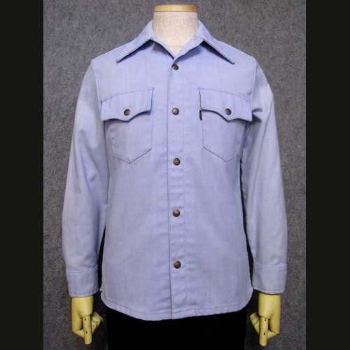 古着 70年代リーバイスLevi'sシャツジャケット黒タブビッグE・スタプレ