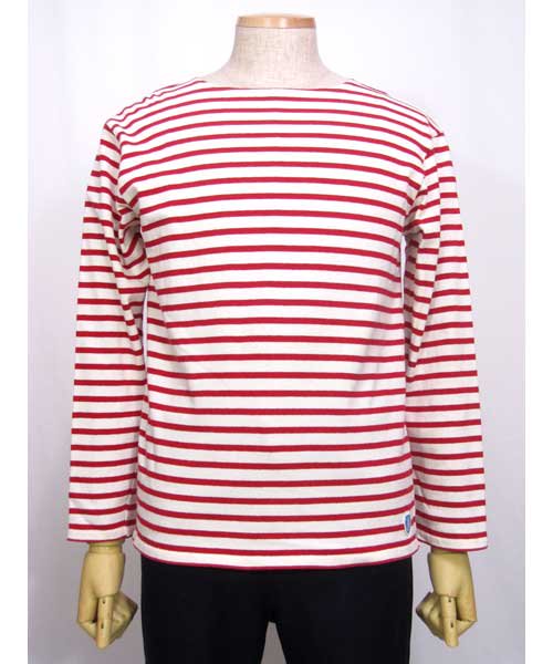 オーチバルORCIVALボーダーバスクシャツ赤×白 - 古着 通販メンズ 