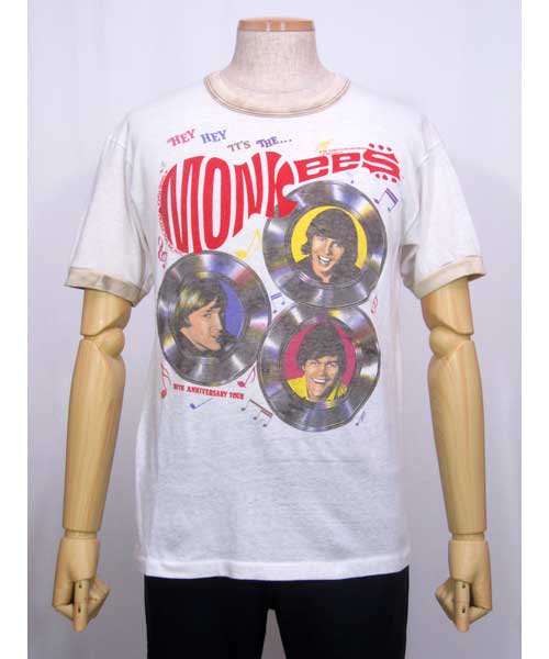 ザ・モンキーズThe Monkees２０周年ワールドツアー白リンガーTシャツ L