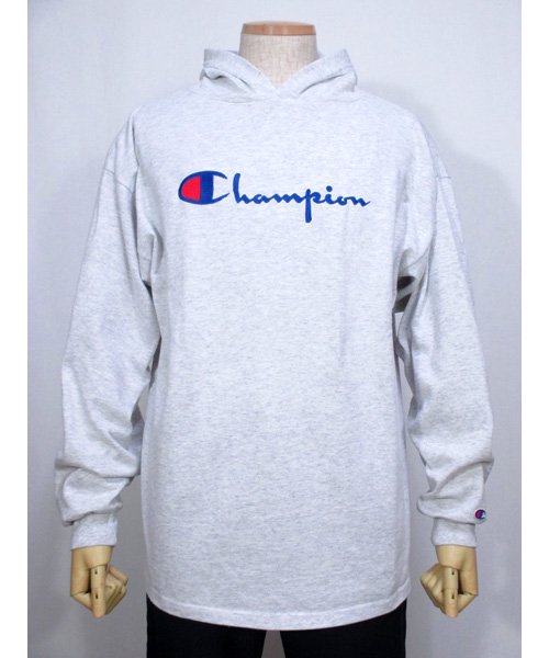 古着チャンピオンChampoin刺繍ロゴロングTシャツパーカー90年代- 古着屋Chum