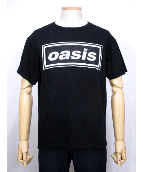 古着Oasisボックスロゴ黒バンドツアーTシャツ90年代- 古着屋Chum