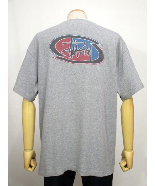 古着紺タグSTUSSYプリントTシャツ90年代アメリカ製- 古着屋Chum
