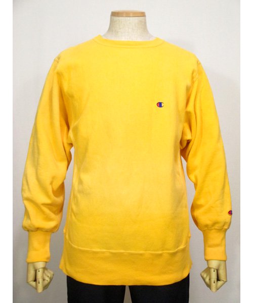 古着Championリバースウィーブ刺繍ロゴ90年代 Lサイズ 黄色- 古着屋Chum