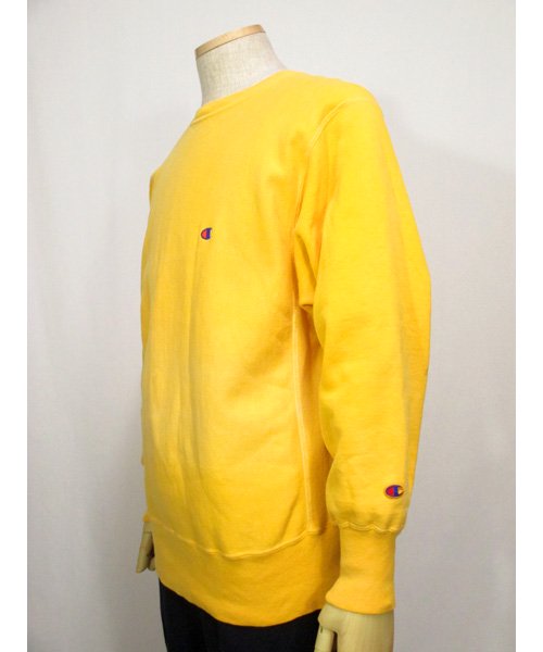 古着Championリバースウィーブ刺繍ロゴ90年代 Lサイズ 黄色- 古着屋Chum