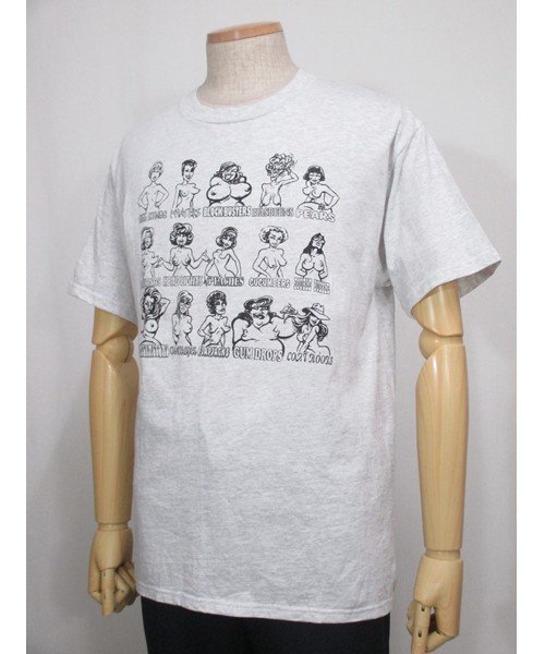 予約販売品】 90s 春画 Tシャツ 長袖 ロンT 袖プリント セクシー エロ