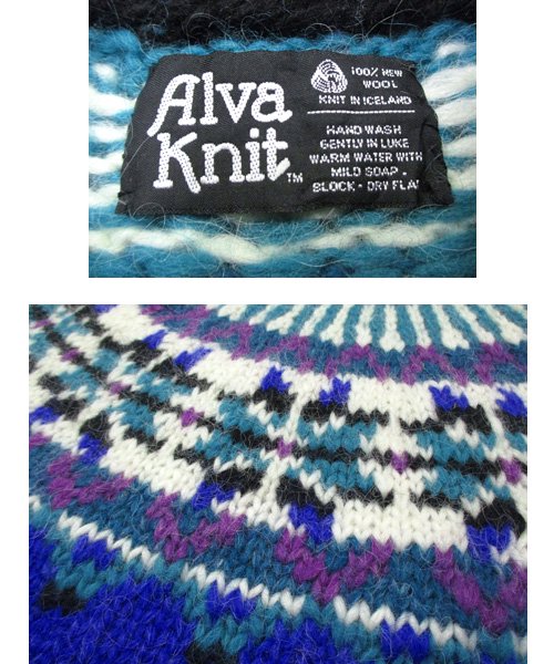 Alva knitノルディック柄ニット アイスランド製- 古着屋Chum