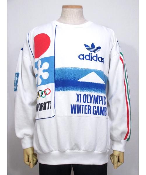 adidas札幌サッポロ五輪スウェット日の丸８０年代5本ライン- 古着屋Chum