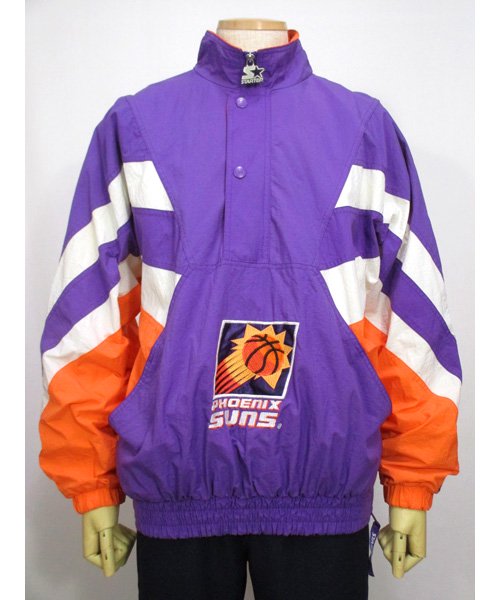 NBA ブルゾン 刺繍 橙 ビッグロゴ サンズ 紫 2XL フェニックス マルチ