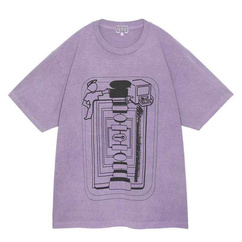 C.E / シーイー】cavempt WASHED PIXEL FLAME T（Tシャツ