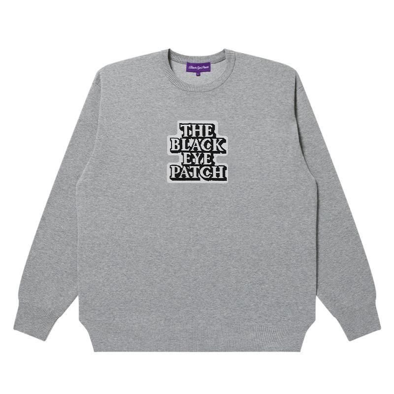 と*り様 ブラックアイパッチ セーター OG LABEL KNIT SWEATE OG LABEL KNIT SWEATER GRAY – BlackEyePatch