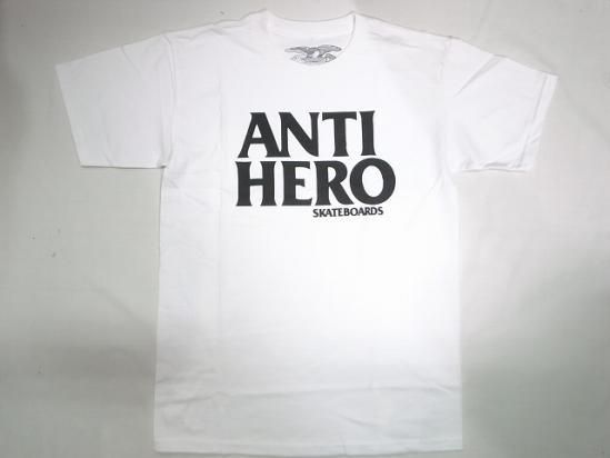 Anti Hero アンタイヒーロー 定番 Bh Black Hero ブラックヒーロー ロゴ Tシャツ ホワイト白x黒 Jonny Bee Online Store