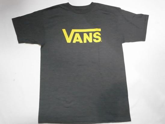 VANS バンズ CLASSIC LOGO クラシックロゴ Tシャツ ヘザーブラックx