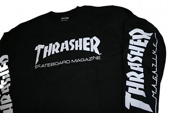 THRASHER スラッシャー MAG マガジンロゴ 袖MAGAZINEロゴプリント