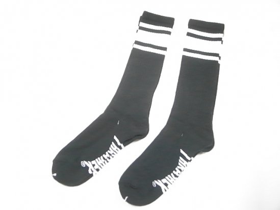 THRASHER スラッシャー SKATE HIGH SOCKS ライン スケートソックス 2足