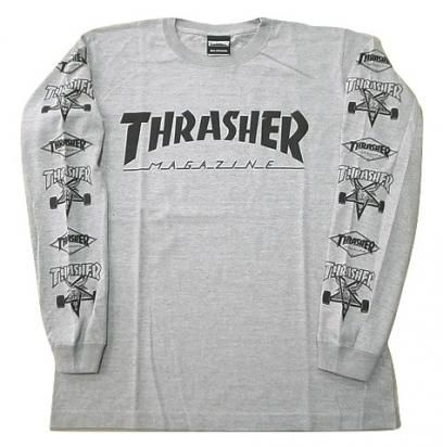 肌触りがいい THRASHER スラッシャー ゴート&ダイヤロゴスリーブ L/S MULTI-C 服&ファッション小物